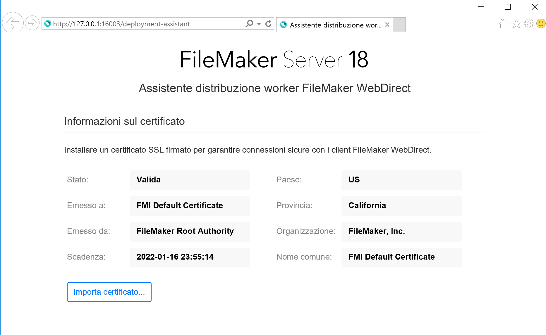 Messaggio di avvio dell'Assistente distribuzione per Windows e macOS