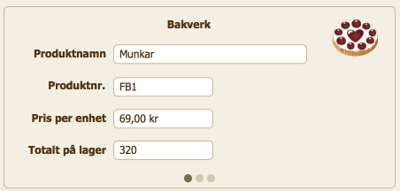 Glidkontroll som visar en glidpanel i bearbetningsläge