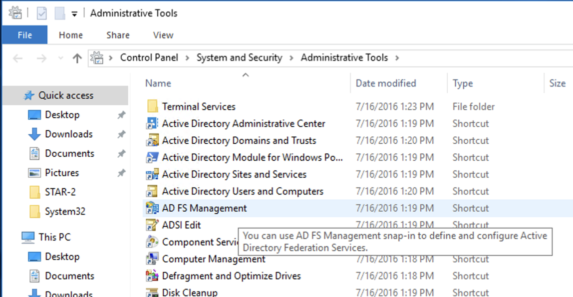 Active Directory-Verbunddienste, Verwaltungsverknüpfung