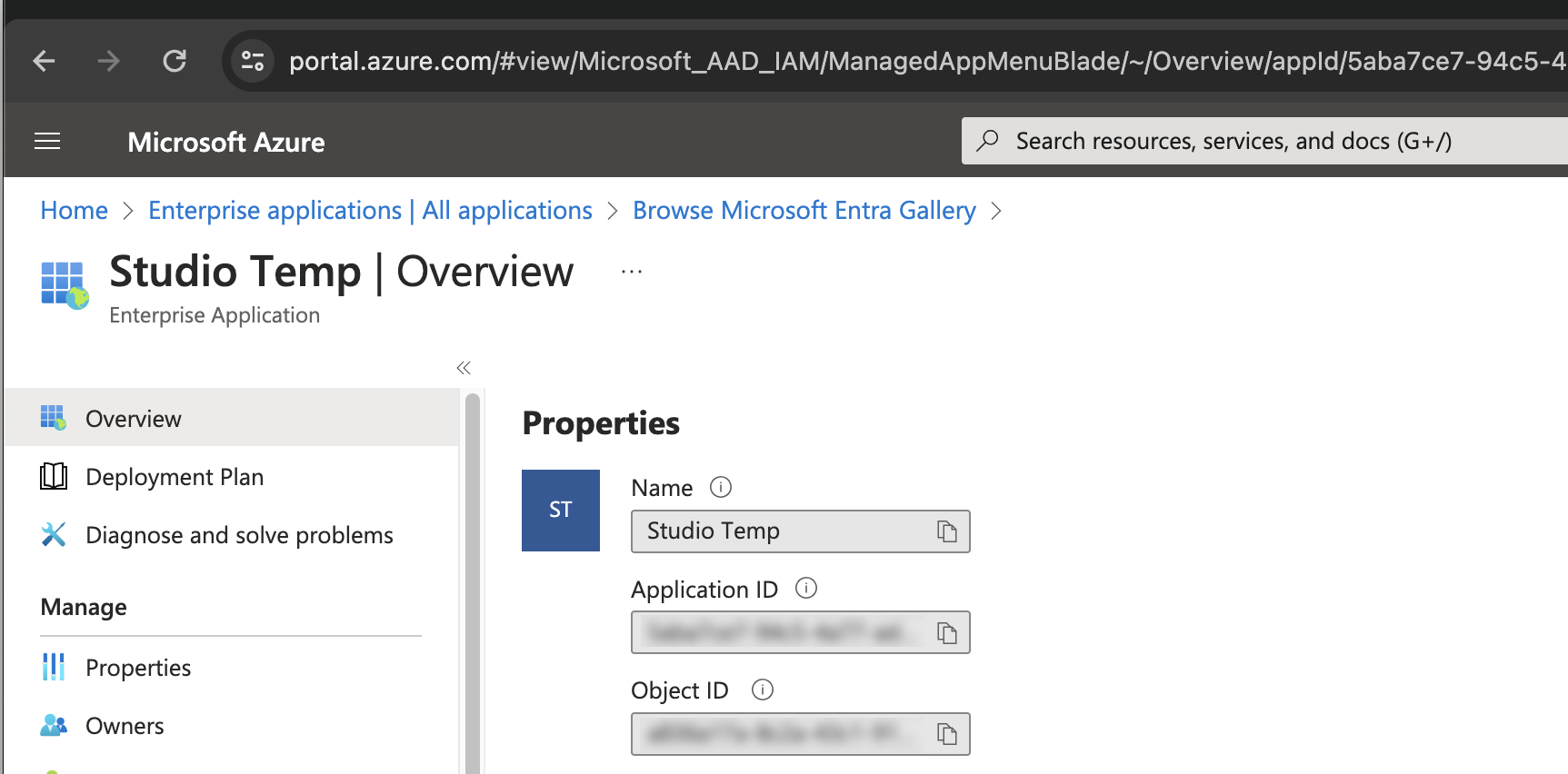 Microsoft Azure, Anwendungs-ID