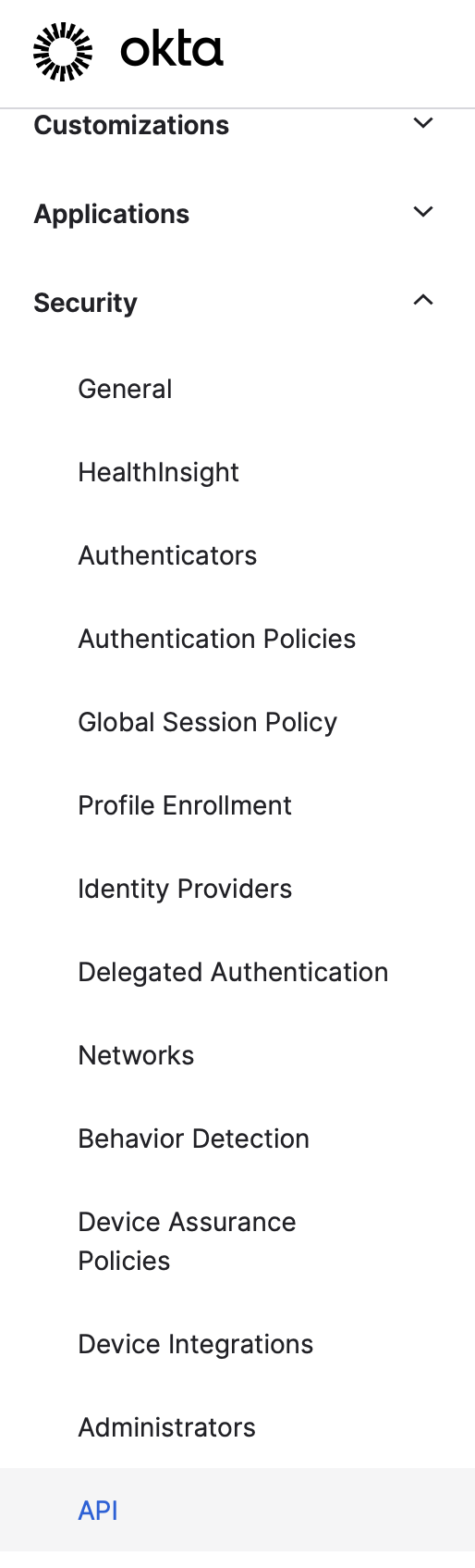 Okta, Sicherheit, API