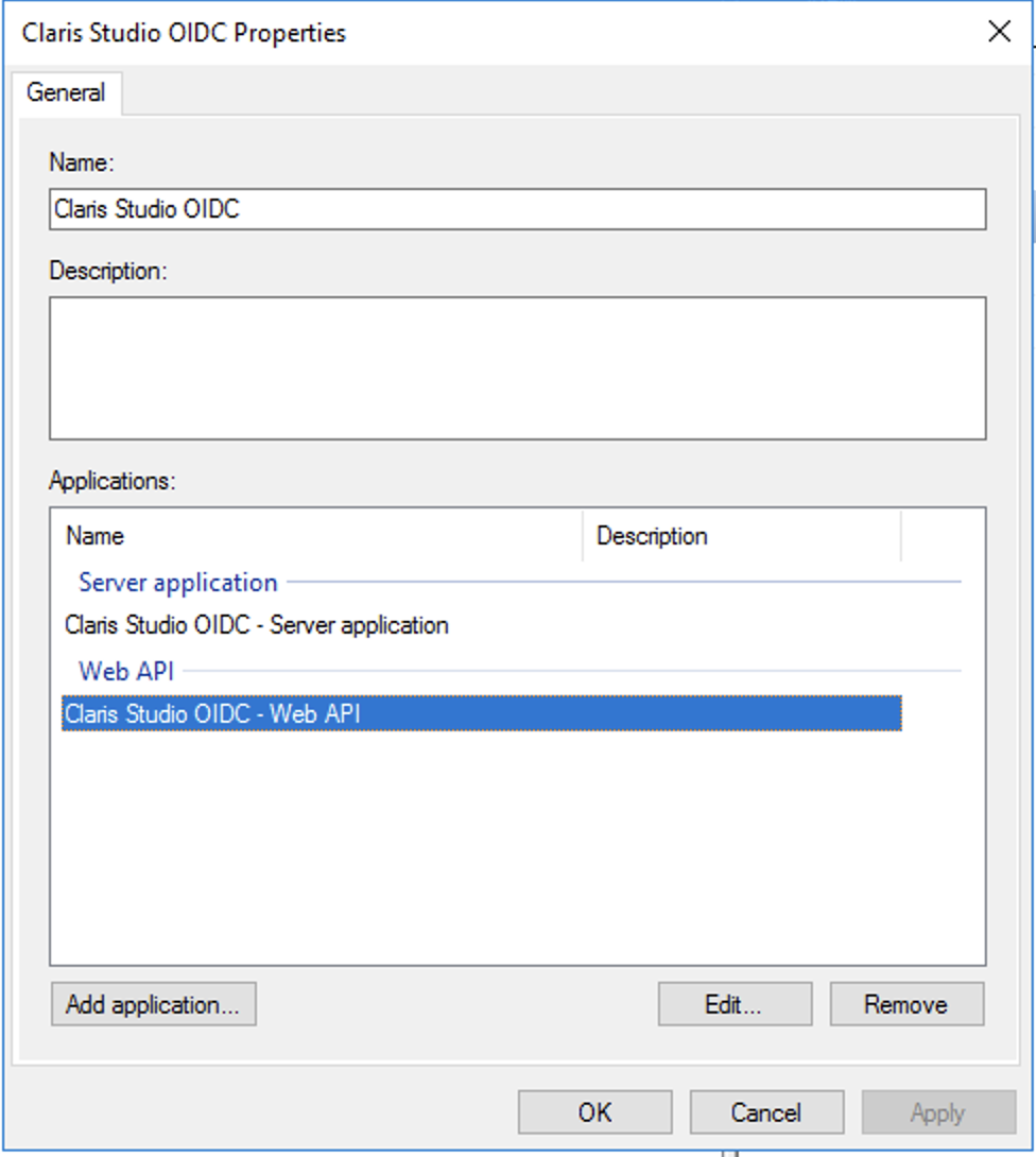 Active Directory-Verbunddienste, Claris Studio OIDC Gruppeneigenschaften