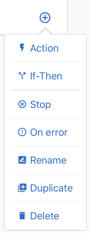 Claris Connect step options