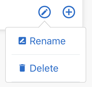 Step options, rename and delete