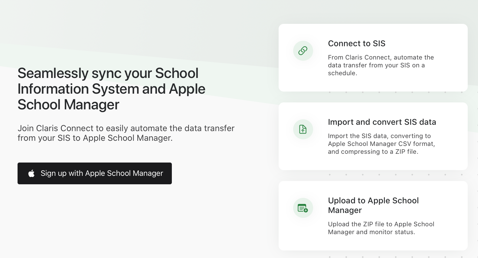 Registrarse con Apple School Manager