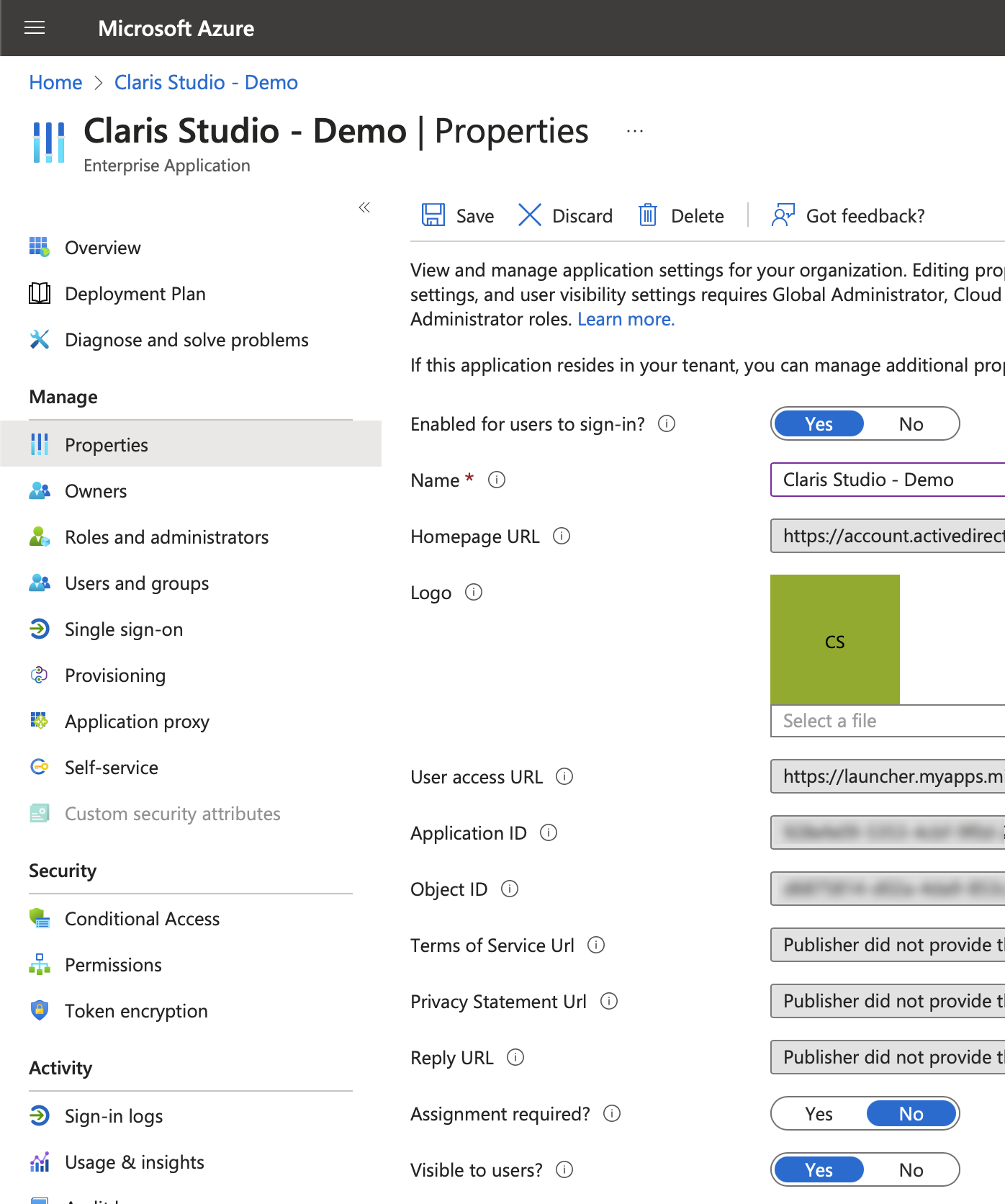 Microsoft Azure, Propiedades, ¿Se requiere asignación?