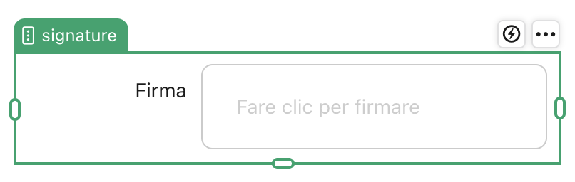 Oggetto campo Firma